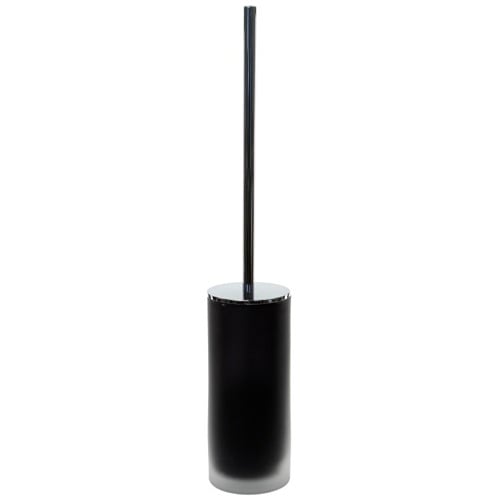 Toilet Brush, Black Frosted Glass With Chrome Handle Gedy TI33-14